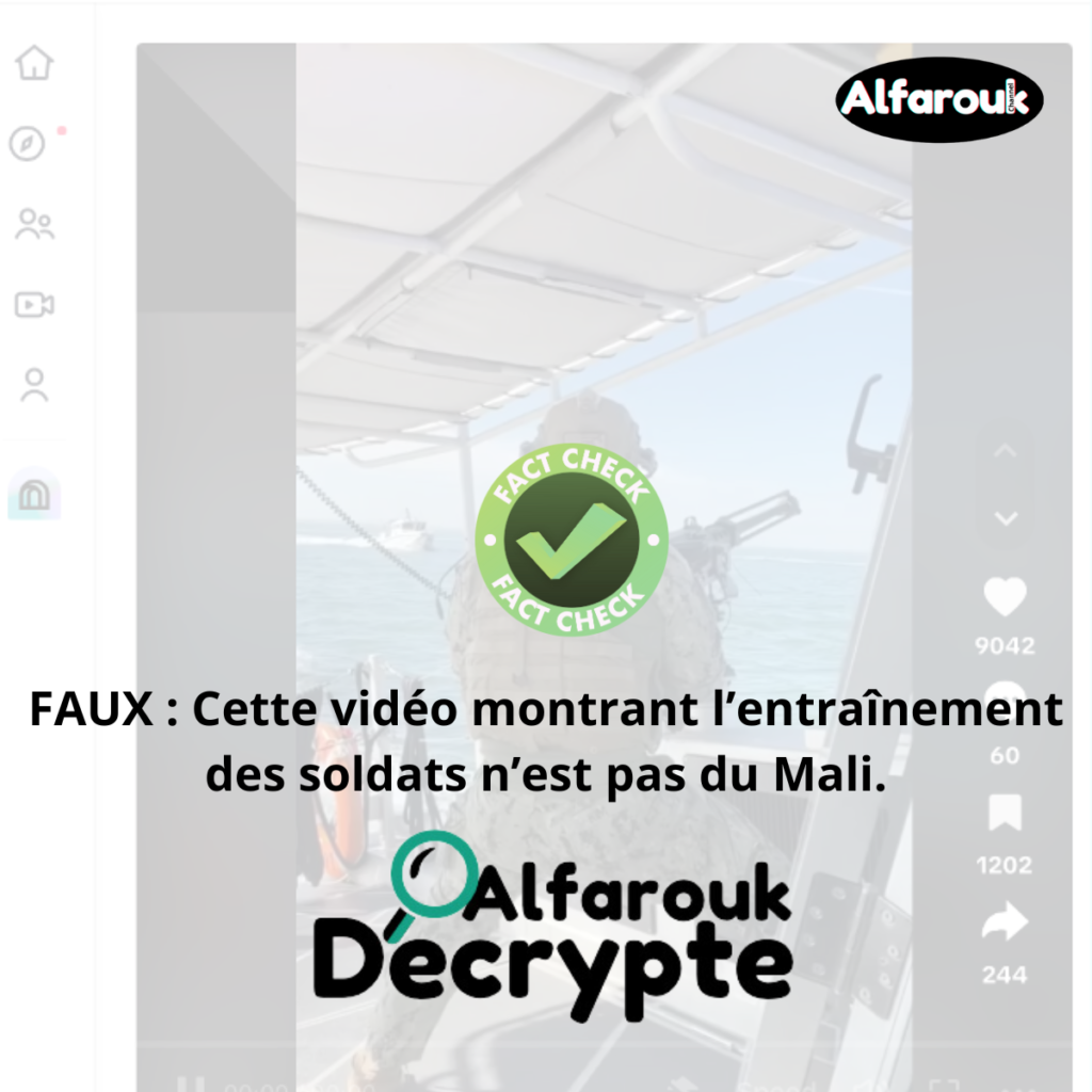 FAUX : Cette vidéo montrant l’entraînement des soldats n’est pas du Mali.